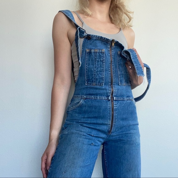 Vintage Denim - Vintage Flared Denim Overalls